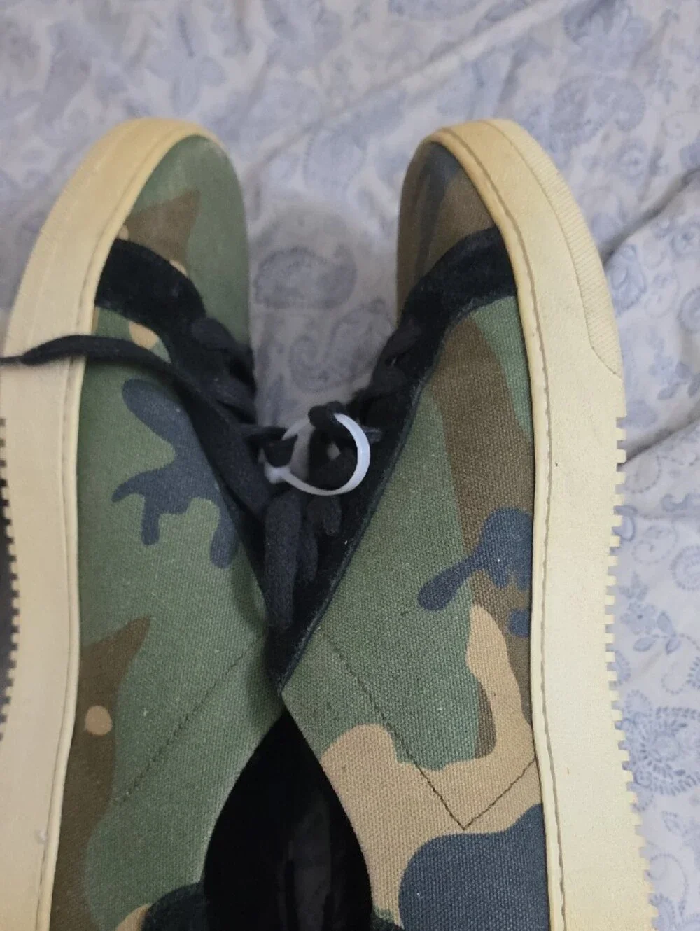 Off-White Camo Low-Top Sneakers - Green/Black/Tan Made In Italy